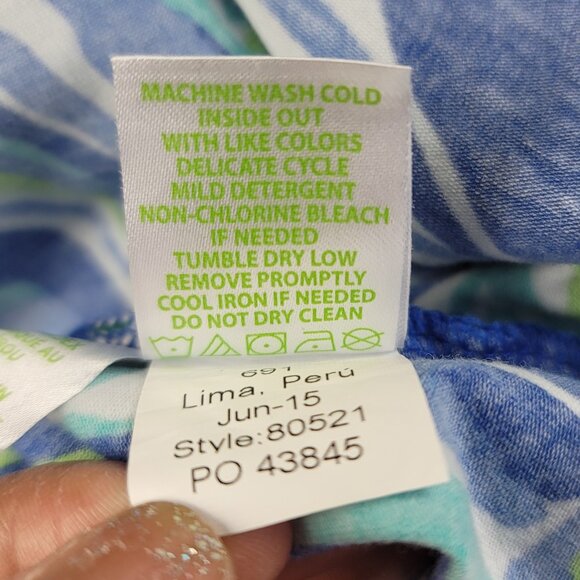 Lilly Pulitzer Blue Crush Bamboom Print, Tabbie Tank Top - Picture 7 of 7